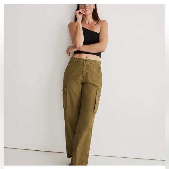 Madewell Low-Slung baggy cargo pants Green 29 - Picture 3 of 15